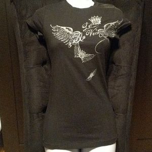 Love In Vein Foil Babydoll Tee w/ gun wings